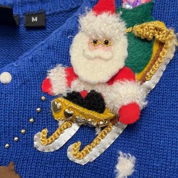 Michael Simon Vintage Christmas Village Sweater Size Medium - Picture 6 of 8